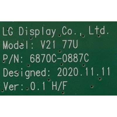 T-CON PARA TV SONY BRAVIA / NUMERO DE PARTE 6871L-6682B / 6870C-0887C / LE770AQP(AP)(A1) / 6682B / PANEL LE770AQP (AP)(A1) / MODELO XR-77A80J / XR77A80J - Imagen 2